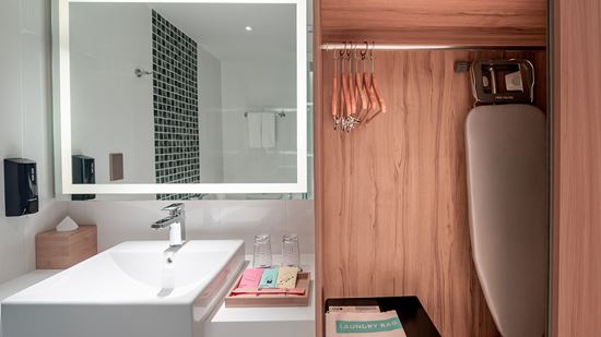 Superior City View Bathroom - Washbasin and  Wardrobe
